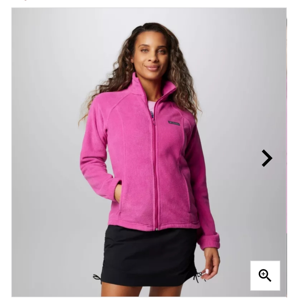 Columbia Benton Springs Full Zip Fleece‎ Jacket, Pink, Women's Size Medium